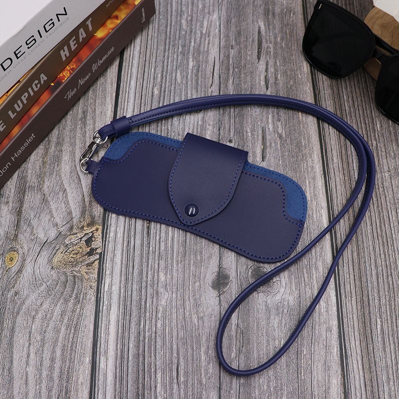 1 шт. Водонепроницаемая сумка для солнцезащитных очков, портативный подвесной чехол для хранения очков, модный чехол из ПУ кожи для женщин и мужчин