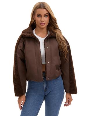 Зимнее ретро женское пальто из овечьей шерсти с длинным рукавом 2025