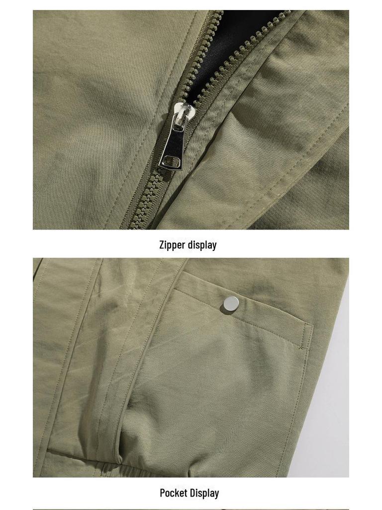 Мужская модная американская повседневная куртка с лацканами - весенняя рабочая одежда для пилотов, доступны большие размеры