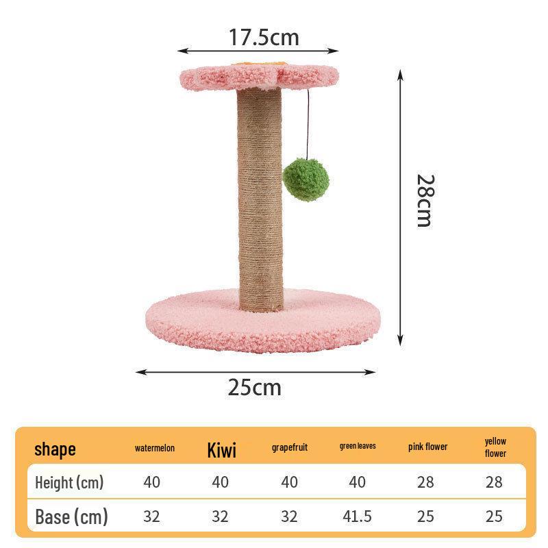 Space-Saving Cat Tree with Bed & Scratching Post for Small Apartments