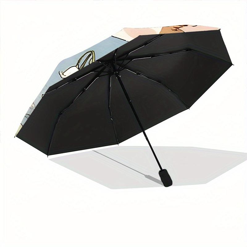 1pc Winnie & Fawn Automatic Opening and Closing Folding - A Good Choice for Gifts, Fashionable and Convenient Umbrella With Cute Cartoon Cha