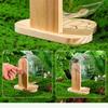 Adjustable Height Hamster Exercise Wheel Wooden Stand Hamster Running Stand  Easy To Disassemble