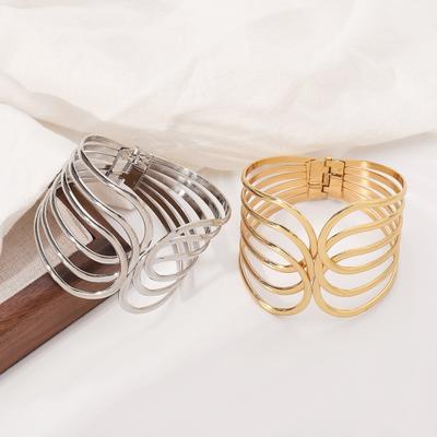 Женский открытый браслет, многослойный ретро-стиль, гальванический сплав, регулируемый браслет для клубной вечеринки, браслет на запястье знаменитости, женские декоративные украшения