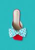 In The Balcony Ribonnet Dot Oversized Ribbon Slipper Mules 2Cm