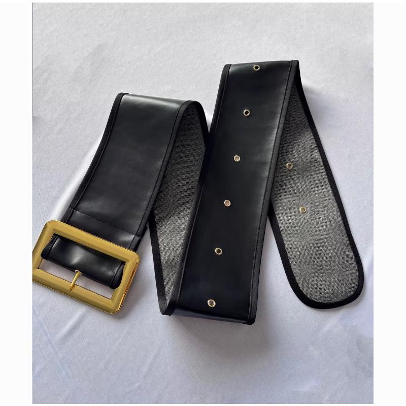 New Women's Belt Fashion Wide Belt Decoration with Dress Coat Versatile Outer with Thin Waist Seal