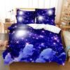 Комплект постельного белья с цифровой 3D-печатью, пододеяльник и наволочка с пейзажами звездного неба, односпальная двуспальная кровать, полноразмерное постельное белье для спальни, украшение дома