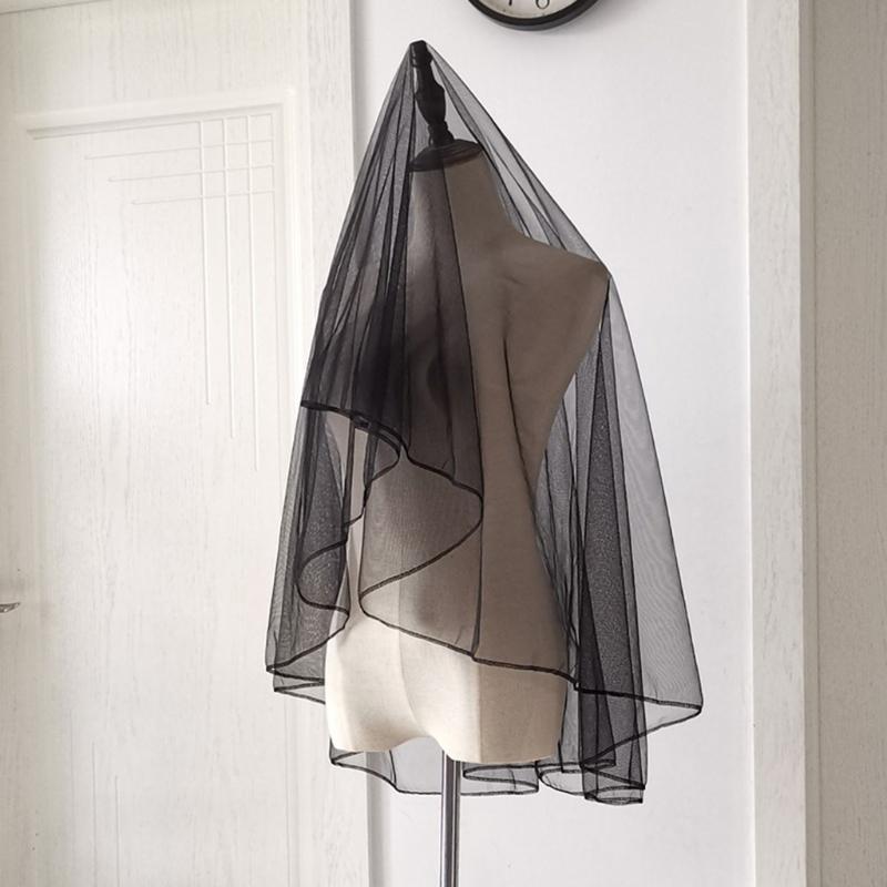 Сетка Вуаль Головной убор Черная Тюлевая Вуаль Головной убор для Хэллоуин Вечеринки Карнавала Винтажный Косплей Головной убор Праздничные Принадлежности