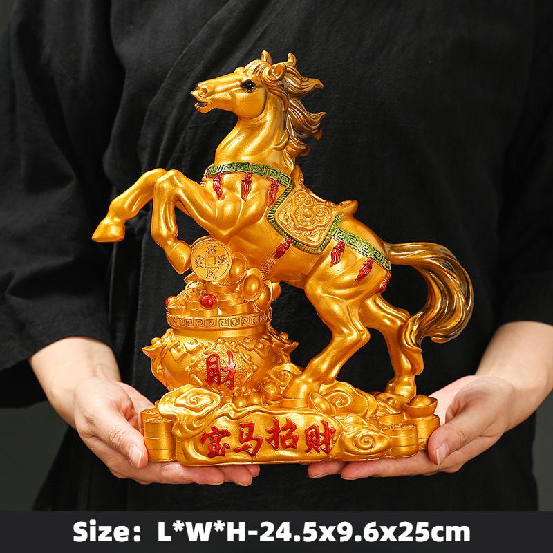 Украшение гостиной с лошадью Чжаоцай в стиле фен-шуй Двенадцать знаков зодиака Привлечение богатства Украшения для телевизора Открытие магазина Подарки для рукоделия