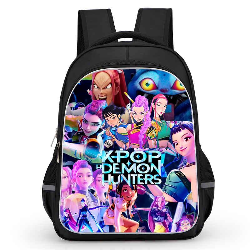 Cartoon School Bags For Boys Girl,16In School Backpack With Double Zipper Pocket,K-Ppop Kids Bags For Pupil Students, Best Gift