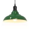 Adjustable Height Pendant Lamp E27 Green Glossy Ø 31 cm Metal
