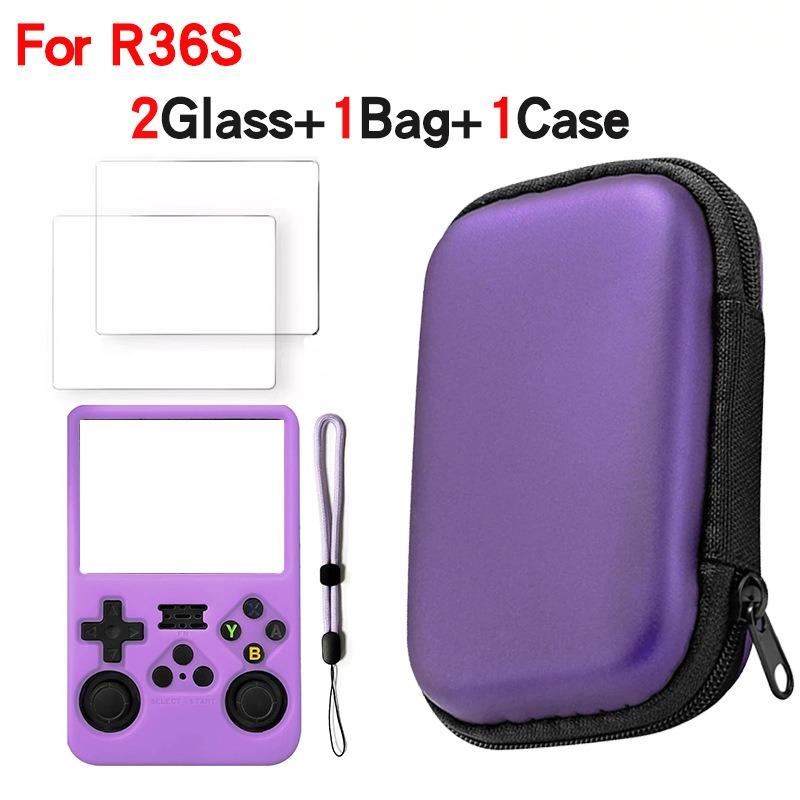 Hard EVA Shell Carrying Case Custom Fit R35S R36S Handheld Game Console Shockproof Protective  Cover  Organizer  Pouch