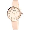 AVGI Women's Watch, Water Resistant, Simple Design, Rubber Strap, Beige