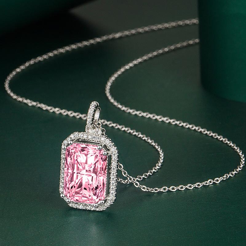 BELLA BOX Square Pendant Necklace Multiple Colour Fashion Wedding Engagement Jewelry