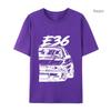 Летняя футболка E36 Футболки высокого качества Футболка E36 Летняя свободная одежда с коротким рукавом Хлопковые свободные уличные топы