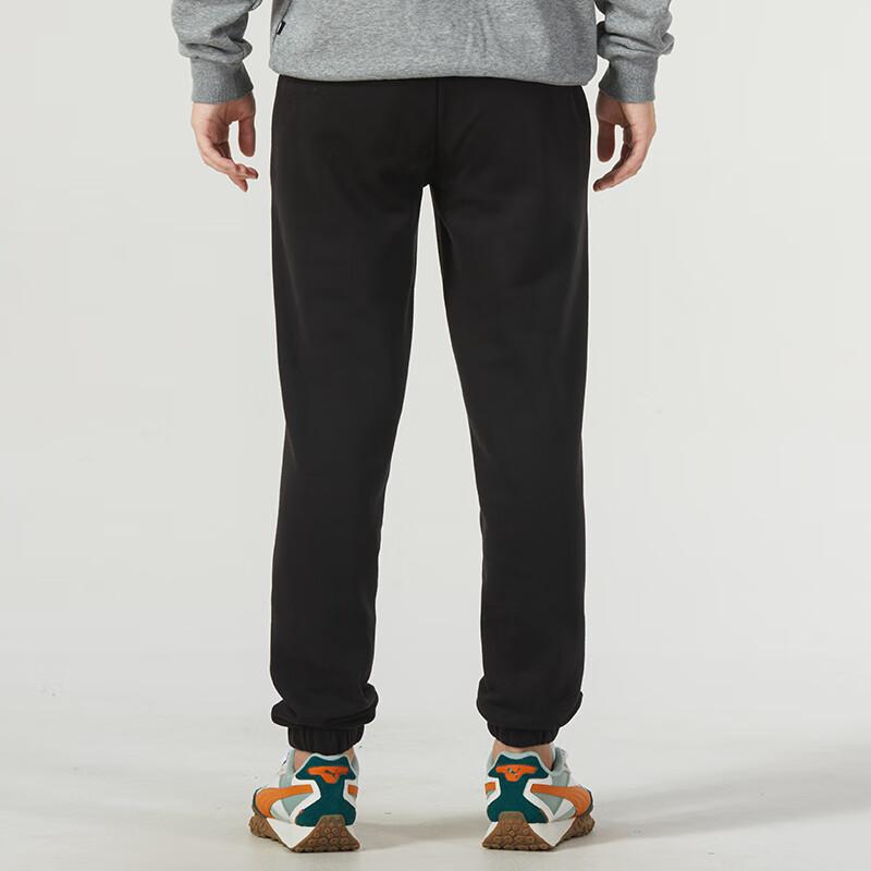 Puma Однотонные теплые трикотажные спортивные брюки с флисовой подкладкой и завязками, мужские брюки черного цвета 678450-01