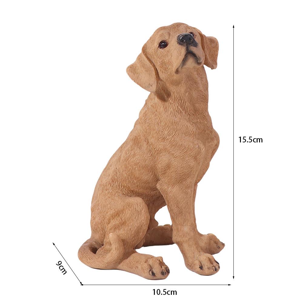 Поделки из смолы Статуэтка маленькой собаки Ручная работа Статуэтка щенка Украшение для дома, офиса, стола
