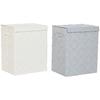 Basket - HOME ESPRIT - Cream Grey - 40 X 30 X 50 Cm - 2 Units - Multicolor