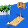 Table Top Mini Basketball Game Set-Tabletop Wooden Board Tiny Basketball Shooting Office Desk Stress Relief Small Finger Toys for Kids Teens Boy