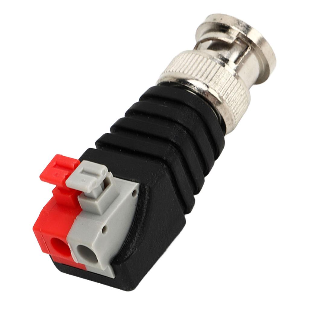 10Pcs BNC Male Connector Spiral Button Video Transmission BNC Adapter for Cat5 Camera CCTV