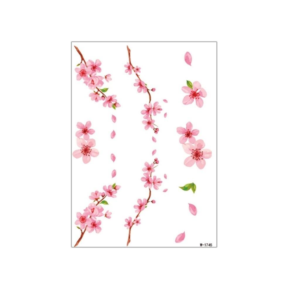 Realistic Flower in Spring Temporary Tattoos Waterproof Long Lasting Rose Stickers Tattoo Stickers Disposable DIY