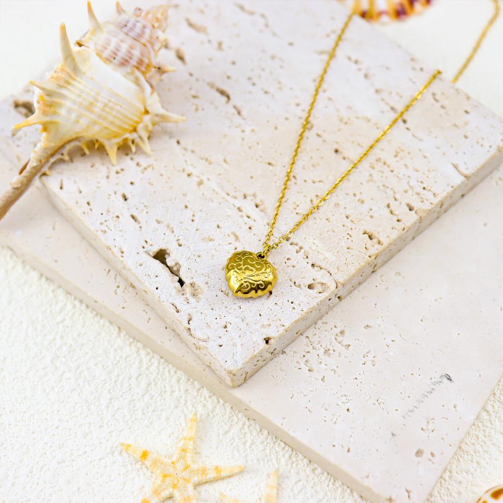 Французское ожерелье из 18-каратного золота Mother Shell Love, ретро-легкие роскошные изысканные украшения, цепочка на ключицу