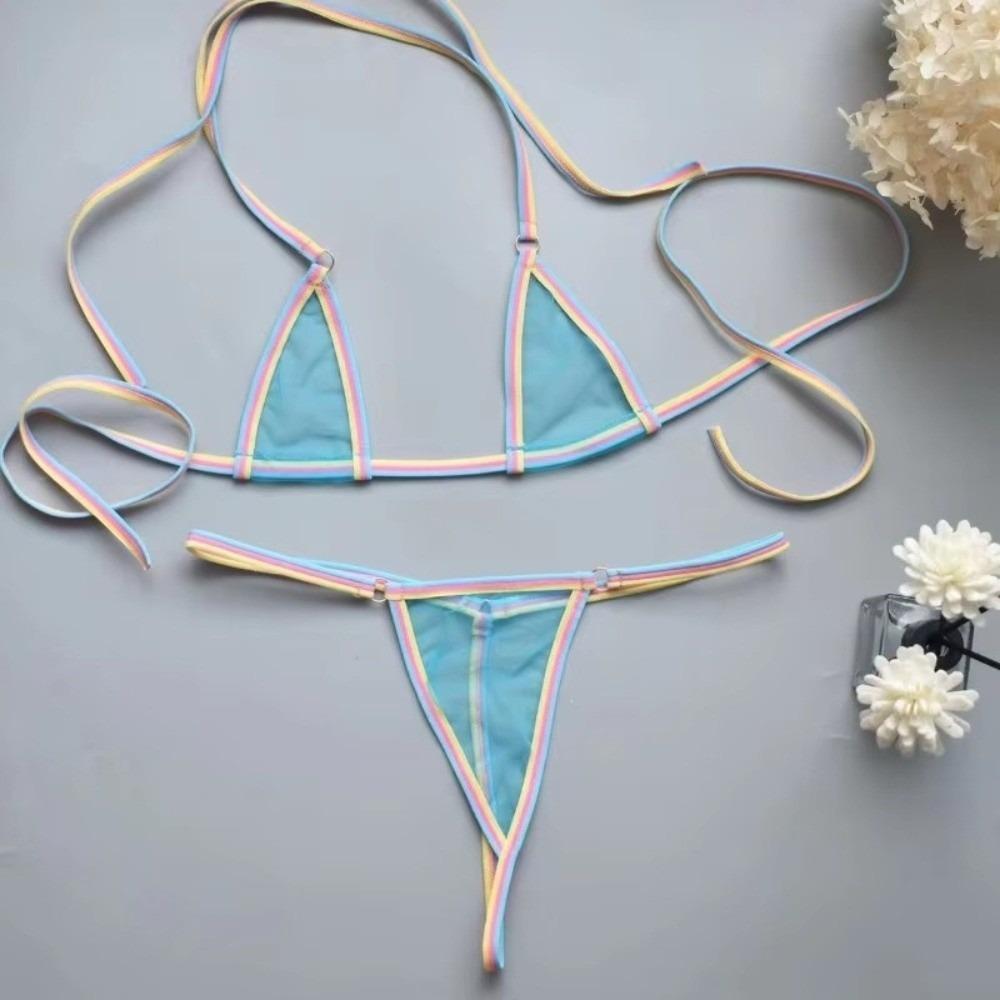 Unlined Wirefree Bra Sets Ultra-thin Mesh Lingerie Sets Mini Exotic Lingerie Sets Nightwear