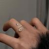 Новое китайское зодиакальное кольцо со змеей, женское нишевое дизайнерское чувство, ретро, легкое, роскошное, элегантное, модное, темпераментное, универсальное кольцо