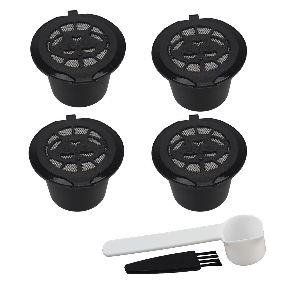 Кофейные капсулы, чашка с ложкой-щеткой для кофе-фильтра Nespresso, кофейная посуда многоразового использования