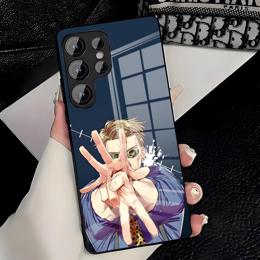 Чехол для телефона Kento Nanami Jujutsu Kaisen для Samsung A25 A13 A33 5G A54 A36 A35 A56 A52 A14 Ударопрочный стеклянный чехол