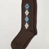 SATUR (W) Argyle Socks_Brown