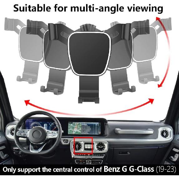Автомобильный держатель для телефона для Mercedes Benz G G-Class 2019-2024 AMG G63 G65 G55 G500 W463 Wagon Автоаксессуары Навигационный кронштейн Украшение интерьера для мобильных устройств
