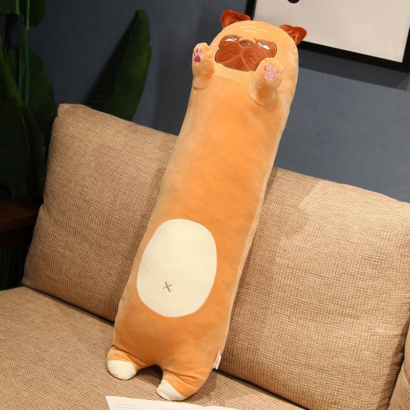 Cute Cartoon Shiba Inu Husky Long Hugging Pillow Soft Plush Dog Bed Pillows For Girls Gift 70cm 90cm 1.1m