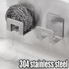 Metal Self Adhesive Hook Sink Sponge Storage Holder Kitchen Holder Stainless Steel Sink Lid Dish Rack Kitchen Wire Rag Organizer Cup Holders 5