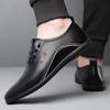 New Men's Casual Shoes Men's Sneaker Business Leather Shoes Smart Flat Shoes Slip-on Soft Bottom Comfortable Men's Shoes