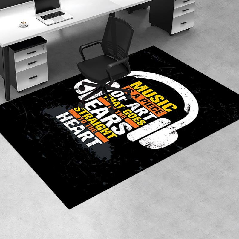 Music is a Piece of Art That Goes in the Ears Straight to the Heart Chair Mat Office Carpet Gift for Office Bedroom Living Room Various Rooms