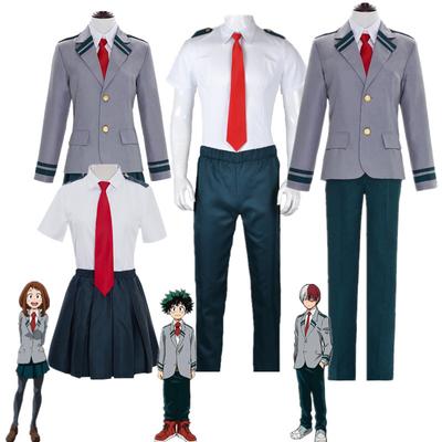 Аниме My Hero Academia Midoriya Izuku Bakugou Katsuki Косплей Костюм Очако Урарака Boku no Hero Academia Комплект униформы на Хэллоуин