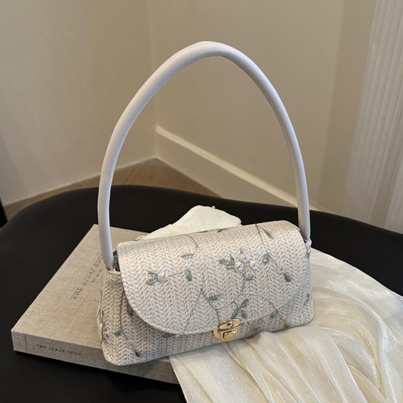 Модная маленькая сумка через плечо Женская плетеная соломенная сумка-тоут Рафия Летняя пляжная сумка Хобо Кроссбоди CLE