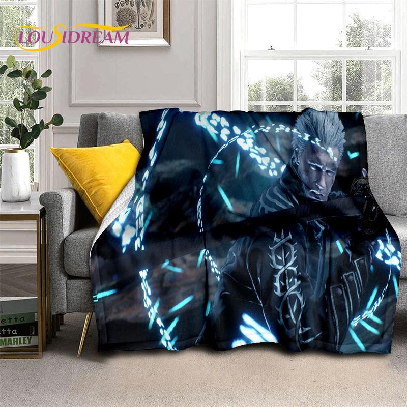 D-Devil May Cry Games DMC Gamer HD Blanket,Soft Throw Blanket for Home Bedroom Bed Sofa Picnic Travel Office Cover Blanket Kids