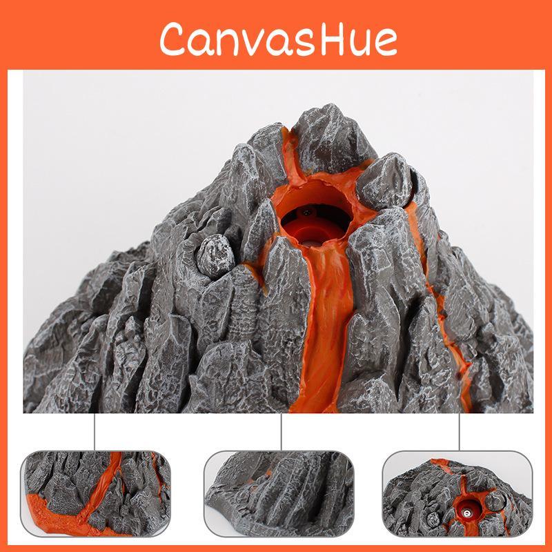 Volcano Eruption Dinosaur Scene Figurine With Smoke Simulation For Kids Gift