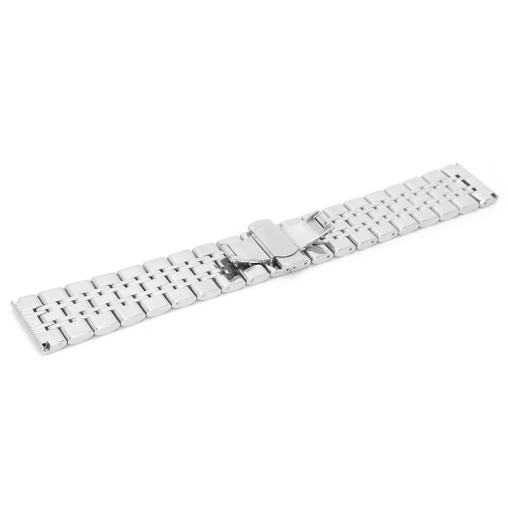 Ремешок для часов из нержавеющей стали, серебристый, с регулируемой застежкой-бабочкой, сменный ремешок для часов 24 мм