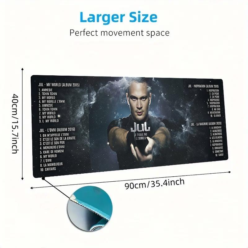 JUL Album Covers Lace Solid Color Mouse Pad Large Gaming Table Cushion Non-slip Laptop Tablet Big Mousepad XXL Mat Mini PC Playmat With Lock edge