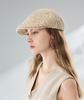 ELLE Beret Women's Face Small Summer UV Sunscreen Breathable Weaving Retro Painter Forward Duck Tongue Hat