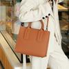 New Minimalist and Stylish Leather Handbag for Women's Commuting Fashion, Large Capacity Single Shoulder Crossbody Bag