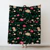 1PC flowers pattern printed blanket suitable for sofas beds offices travel camping chairs warm plush blanket