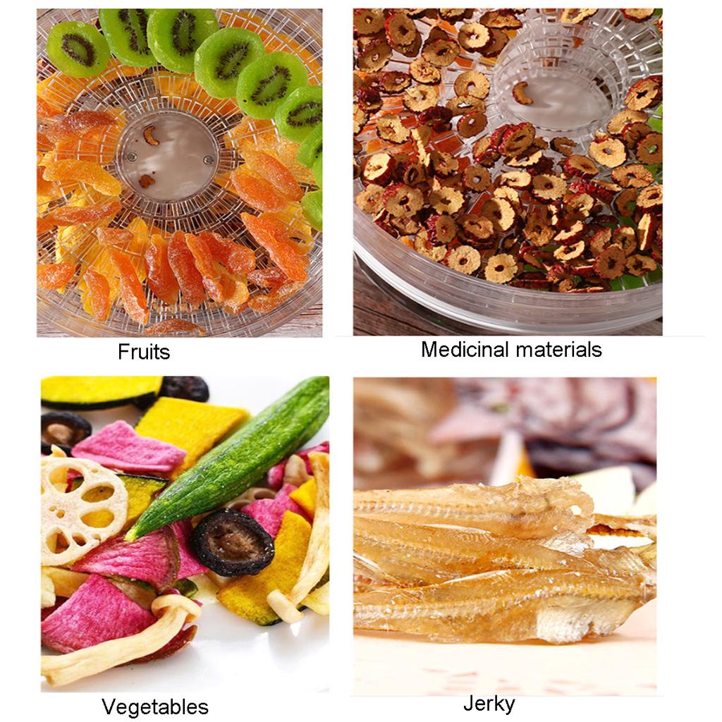 NEW Electric Food Dehydrator for Fruits and Vegetables 350W Temperature Adjustment 5 Trays Snacks Air Dryer 110/220V