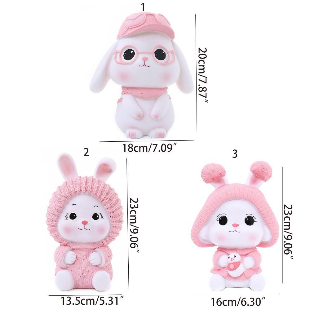 Милая копилка-свинка из винила с большим объемом для хранения, противоударная, прочная копилка-кролик для девочек