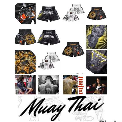 Шорты Tiger Muay Thai Dragon Штаны Кикбоксинг Бокс ММА UFC Защита Тату Унисекс Мужские Женские Детские Быстросохнущие Принт Эластичная Высокая Посадка Тренировочные
