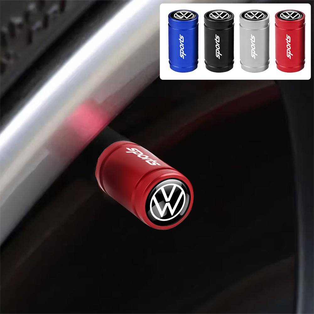 CAT1 Volkswagen Badge Car Wheel Valve Caps Tire Dust Cover 3D Metal Auto Valve for VW Lavida Golf 4 5 Polo MK7 GTD Beetle GTI Touran
