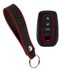2 шт. Силиконовый Для Toyota Corolla Hatchback Cross Yaris Cross Prius Hilux Land Cruiser LC200 LC250 LC300 Чехол-брелок для ключа автомобиля Цепочка