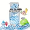 Manual Ice Crusher Tabletop Snow Cone Ice Shaving Machine Hand Crank Household